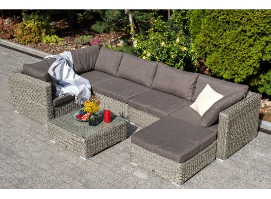 "Лунго" модуль диванный прямой с подушками, цвет cерый (гиацинт) в Ростове-на-Дону