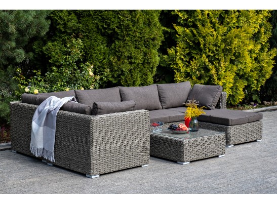 "Лунго" модуль диванный прямой с подушками, цвет cерый (гиацинт) в Ростове-на-Дону