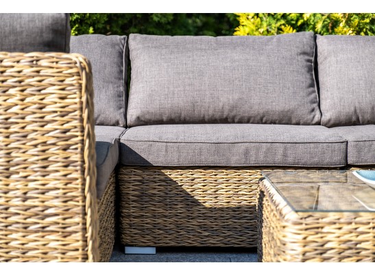 "Лунго" модуль диванный прямой с подушками, цвет соломенный (гиацинт) в Ростове-на-Дону