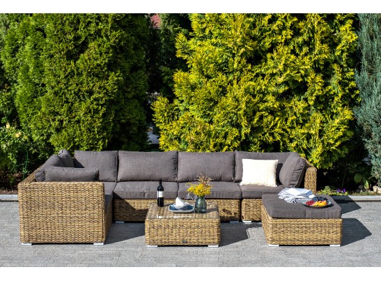 "Лунго" модуль диванный угловой с подушками, цвет соломенный (гиацинт) в Ростове-на-Дону