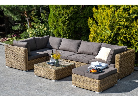 "Лунго" модуль диванный угловой с подушками, цвет соломенный (гиацинт) в Ростове-на-Дону