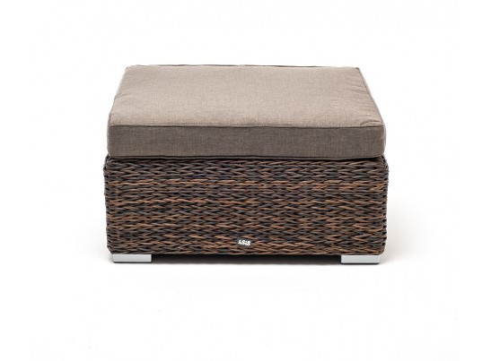"Лунго" плетеная оттоманка с подушкой (гиацинт), цвет коричневый в Ростове-на-Дону
