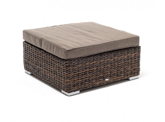 "Лунго" плетеная оттоманка с подушкой (гиацинт), цвет коричневый в Ростове-на-Дону