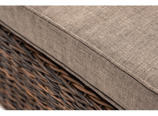 "Лунго" плетеная оттоманка с подушкой (гиацинт), цвет коричневый в Ростове-на-Дону