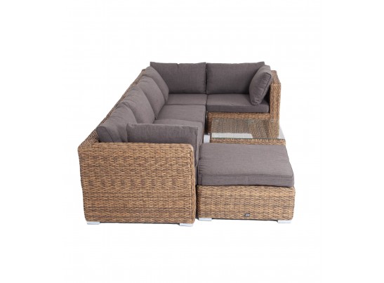 "Лунго" трансформирующаяся лаунж-зона из искусственного ротанга (гиацинт), цвет соломенный в Ростове-на-Дону