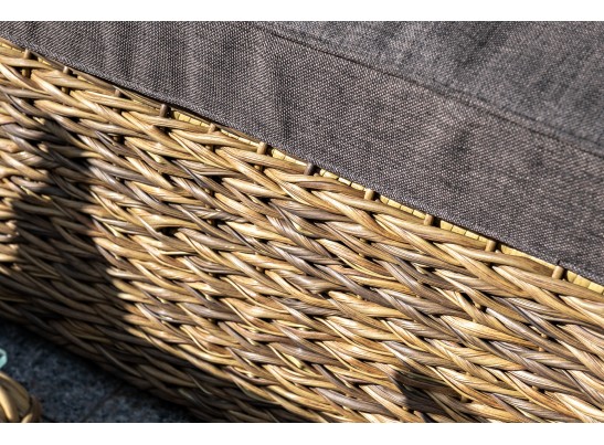 "Лунго" трансформирующаяся лаунж-зона из искусственного ротанга (гиацинт), цвет соломенный в Ростове-на-Дону