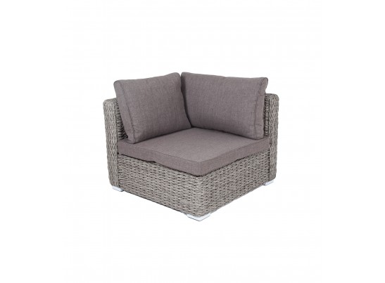 "Лунго" трансформирующийся диван из искусственного ротанга (гиацинт), цвет серый в Ростове-на-Дону