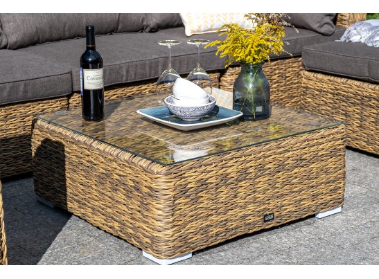 "Лунго" журнальный столик плетеный (гиацинт), цвет соломенный в Ростове-на-Дону