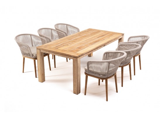 "Мадейра" обеденная группа на 6 персон, стулья "Марсель", роуп бежевый в Ростове-на-Дону