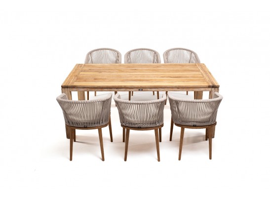 "Мадейра" обеденная группа на 6 персон, стулья "Марсель", роуп бежевый в Ростове-на-Дону