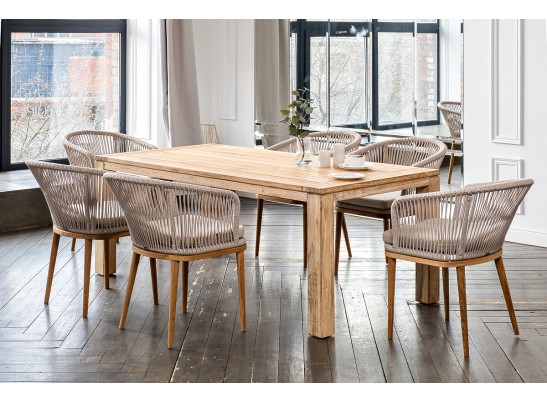 "Мадейра" обеденная группа на 6 персон, стулья "Марсель", роуп бежевый в Ростове-на-Дону