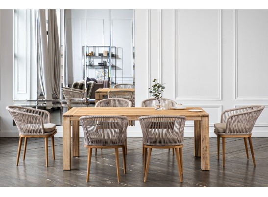 "Мадейра" обеденная группа на 6 персон, стулья "Марсель", роуп бежевый в Ростове-на-Дону