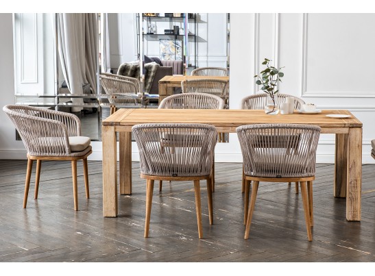 "Мадейра" обеденная группа на 6 персон, стулья "Марсель", роуп бежевый в Ростове-на-Дону