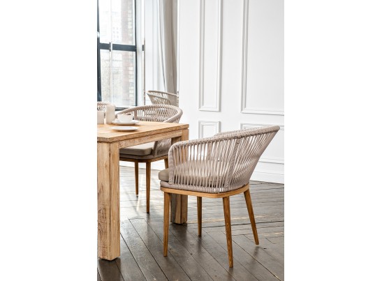 "Мадейра" обеденная группа на 6 персон, стулья "Марсель", роуп бежевый в Ростове-на-Дону