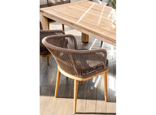 "Мадейра" обеденная группа на 6 персон, стулья "Марсель", роуп коричневый в Ростове-на-Дону