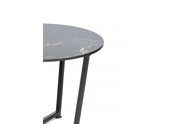 "Майами" журнальный стол из HPL круглый Ø50, цвет "черный мрамор" в Ростове-на-Дону