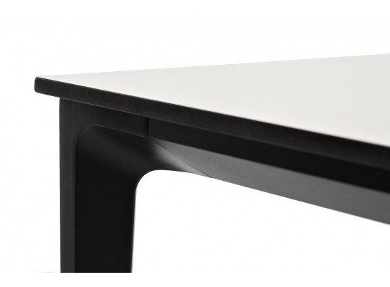 "Малага" обеденный стол из HPL 160х80см, цвет молочный, каркас черный в Ростове-на-Дону