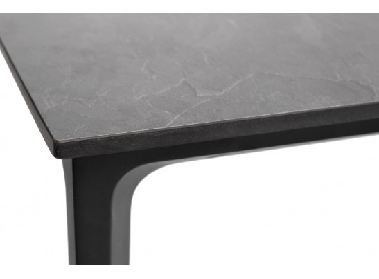 "Малага" обеденный стол из HPL 160х80см, цвет "серый гранит", каркас черный в Ростове-на-Дону