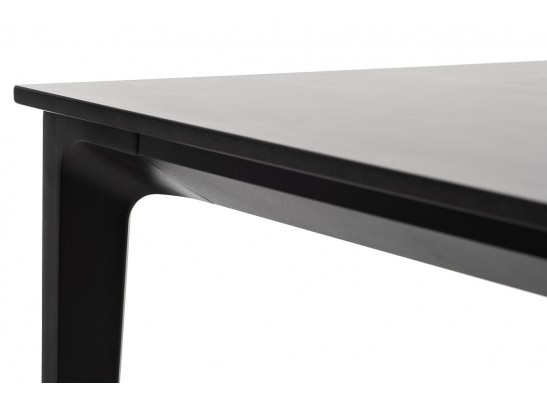 "Малага" обеденный стол из HPL 160х80см, цвет "серый гранит", каркас черный в Ростове-на-Дону