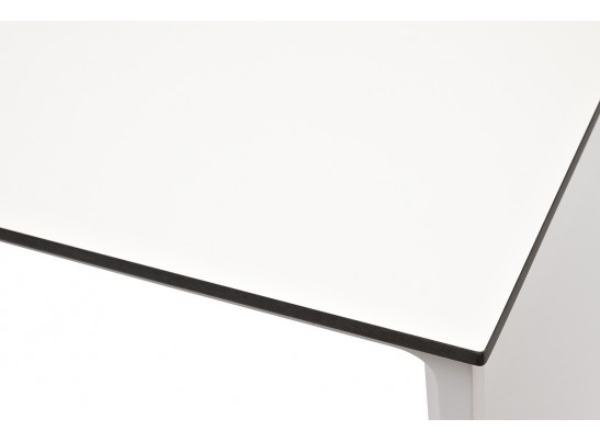 "Малага" обеденный стол из HPL 90х90см, цвет молочный, каркас белый в Ростове-на-Дону