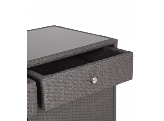 "Мальта" тумба плетеная из искусственного ротанга, цвет графит в Ростове-на-Дону