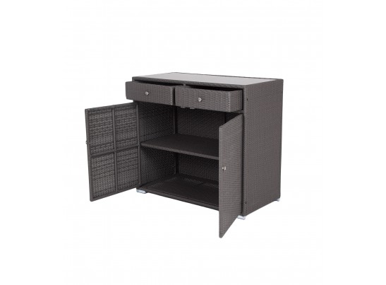 "Мальта" тумба плетеная из искусственного ротанга, цвет графит в Ростове-на-Дону