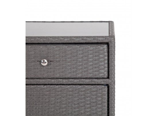 "Мальта" тумба плетеная из искусственного ротанга, цвет графит в Ростове-на-Дону