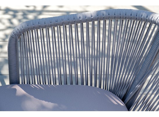 "Милан" обеденная группа на 6 персон, цвет светло-серый с белым каркасом в Ростове-на-Дону