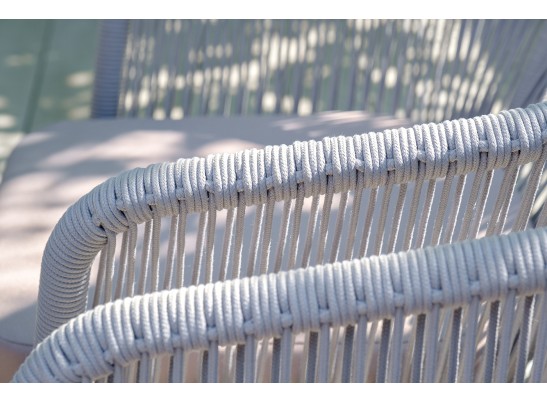 "Милан" обеденная группа на 6 персон, цвет светло-серый с белым каркасом в Ростове-на-Дону