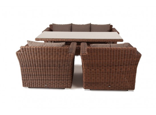 "Моккачино" обеденная группа из искусственного ротанга, цвет коричневый в Ростове-на-Дону