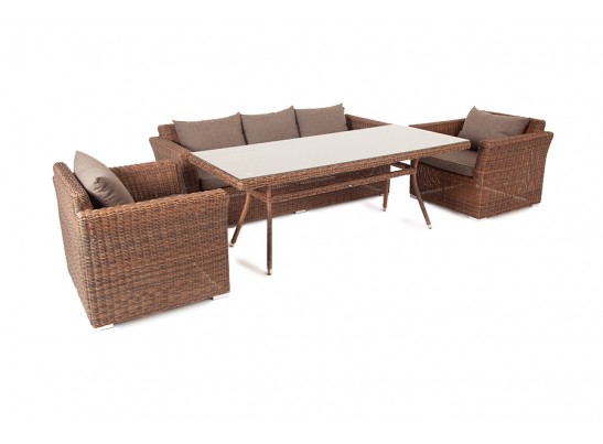 "Моккачино" обеденная группа из искусственного ротанга, цвет коричневый в Ростове-на-Дону