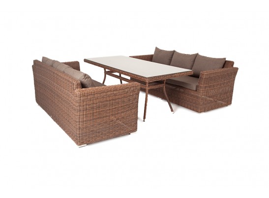 "Мокко Дабл" обеденная группа из искусственного ротанга, цвет коричневый в Ростове-на-Дону