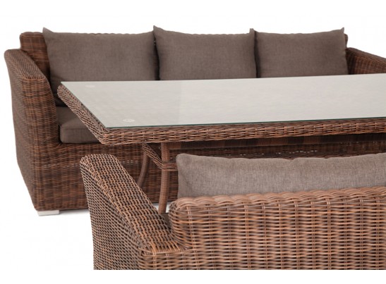 "Мокко Дабл" обеденная группа из искусственного ротанга, цвет коричневый в Ростове-на-Дону