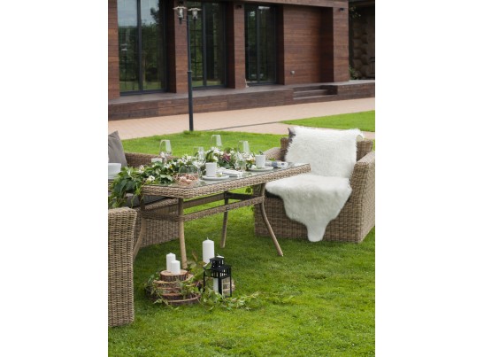 "Латте" плетеный стол из искусственного ротанга 160х90см, цвет соломенный в Ростове-на-Дону