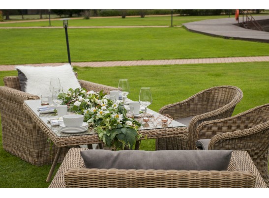 "Латте" плетеный стол из искусственного ротанга 160х90см, цвет соломенный в Ростове-на-Дону