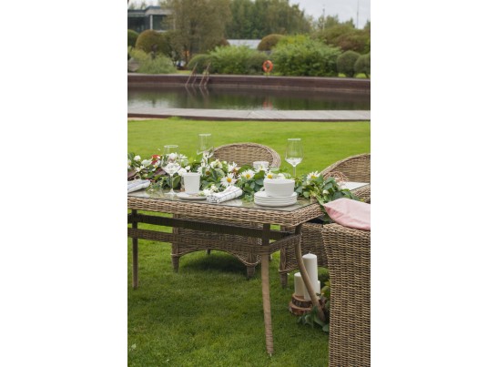 "Латте" плетеный стол из искусственного ротанга 200х90см, цвет соломенный в Ростове-на-Дону