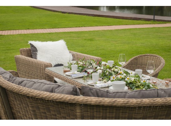 "Латте" плетеный стол из искусственного ротанга 160х90см, цвет соломенный в Ростове-на-Дону