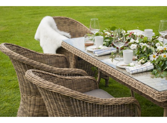 "Латте" плетеный стол из искусственного ротанга 200х90см, цвет соломенный в Ростове-на-Дону