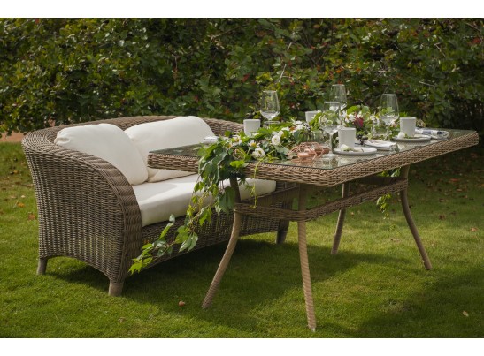 "Латте" плетеный стол из искусственного ротанга 160х90см, цвет соломенный в Ростове-на-Дону