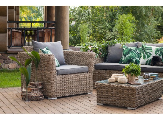 "Капучино" кресло из искусственного ротанга, цвет соломенный в Ростове-на-Дону