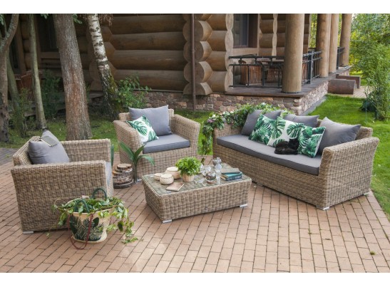 "Капучино" кресло из искусственного ротанга, цвет соломенный в Ростове-на-Дону