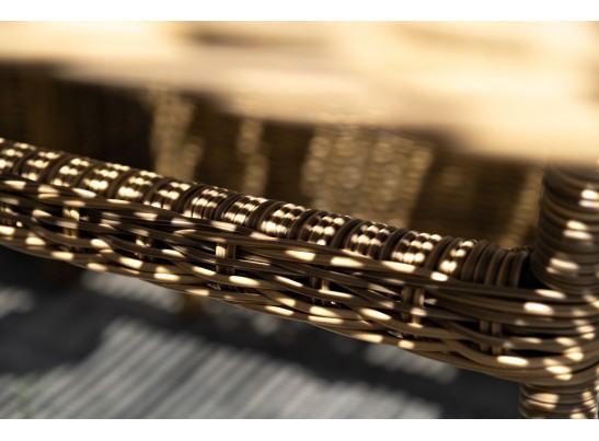 "Неаполь" обеденная группа плетеная из искусственного ротанга, цвет соломенный в Ростове-на-Дону