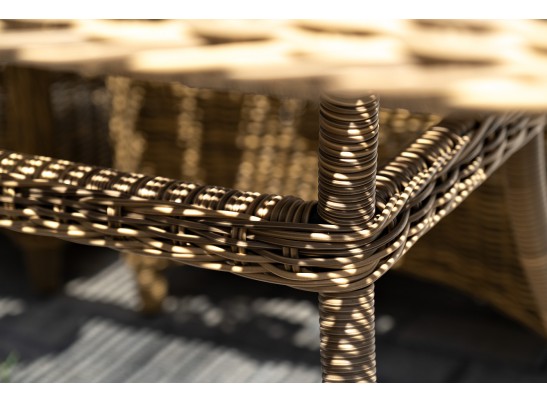 "Неаполь" обеденная группа плетеная из искусственного ротанга, цвет соломенный в Ростове-на-Дону