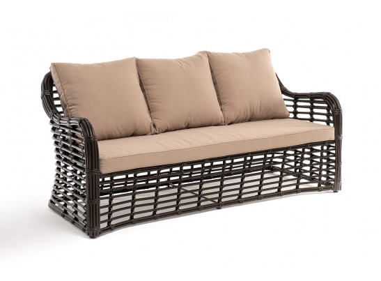 "Ницца" диван из искусственного ротанга трехместный, цвет бронзовый в Ростове-на-Дону