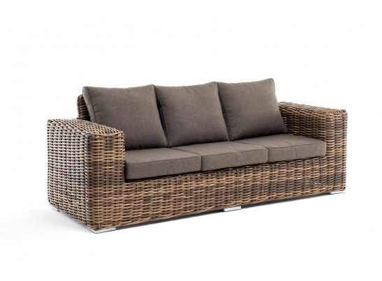 "Палермо" диван из искусственного ротанга трехместный, цвет соломенный в Ростове-на-Дону