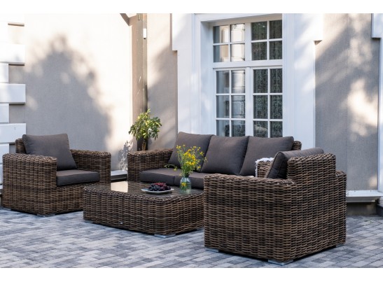 "Палермо" лаунж-зона из искусственного ротанга, цвет соломенный в Ростове-на-Дону