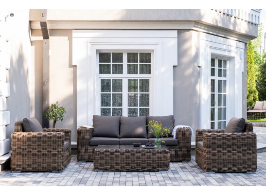 "Палермо" лаунж-зона из искусственного ротанга, цвет соломенный в Ростове-на-Дону