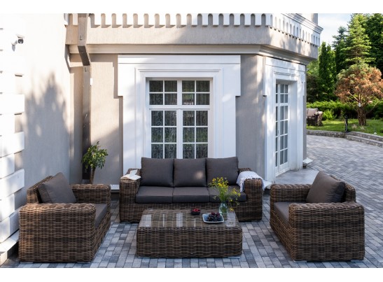 "Палермо" лаунж-зона из искусственного ротанга, цвет соломенный в Ростове-на-Дону