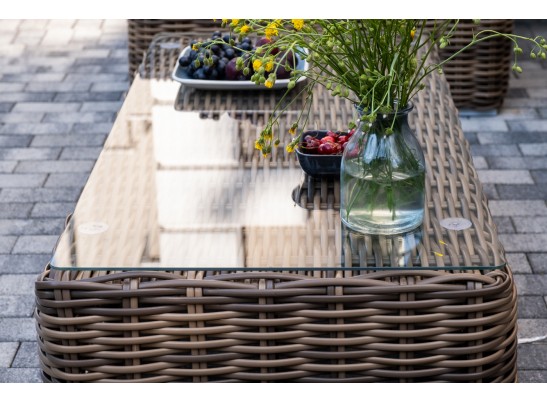 "Палермо" лаунж-зона из искусственного ротанга, цвет соломенный в Ростове-на-Дону