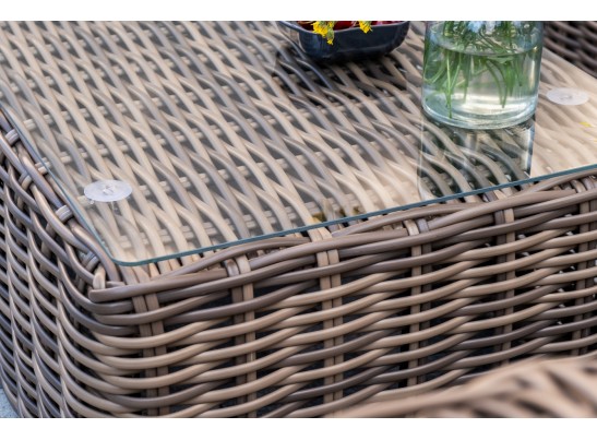 "Палермо" лаунж-зона из искусственного ротанга, цвет соломенный в Ростове-на-Дону